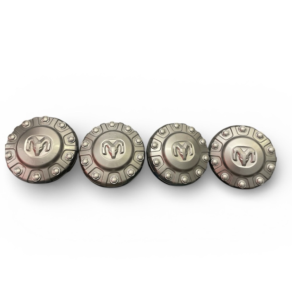 Set of 4 Wheel Hub Caps & Trim Rings for Dodge Ram Silver Wheel Center Caps